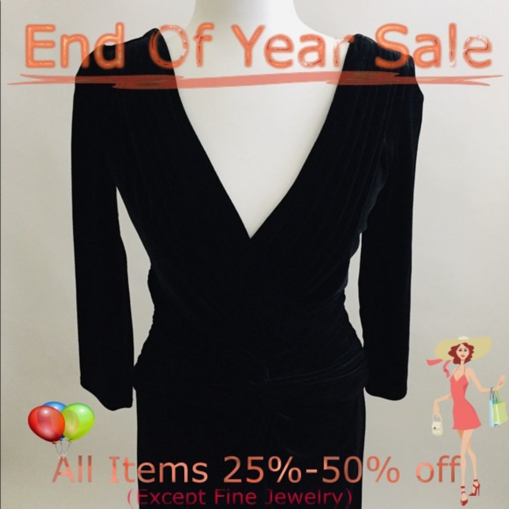 Tadashi Long Black Dress Size Xs